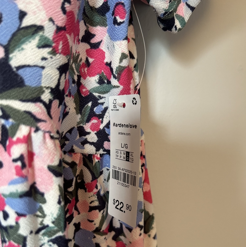 Ardene foral baby doll dress, size L - Picture 6 of 6